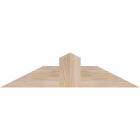 Ekena Millwork Portland Smooth Timber Gable Bracket, Douglas Fir, 36"W x 9"H x 3 1/2"D x 5 1/2"F, 6/12 Pitch GBW036X09X0406POR00SDF